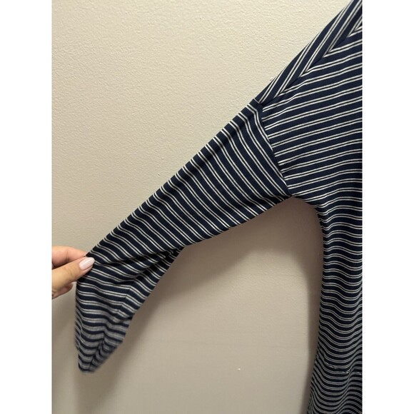 Soma Intimates Blue White Striped Cardigan Size Small - Picture 3 of 6